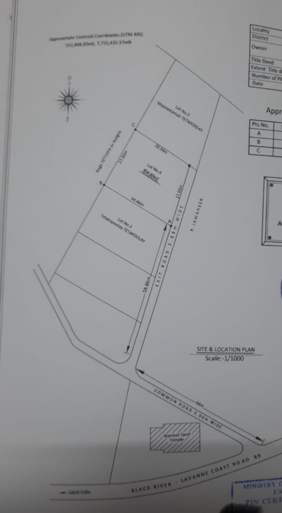 Residential land of 834 m2 for sale in Riambel, south, Mauritius – LexpressProperty.com | 752673 | Ref01