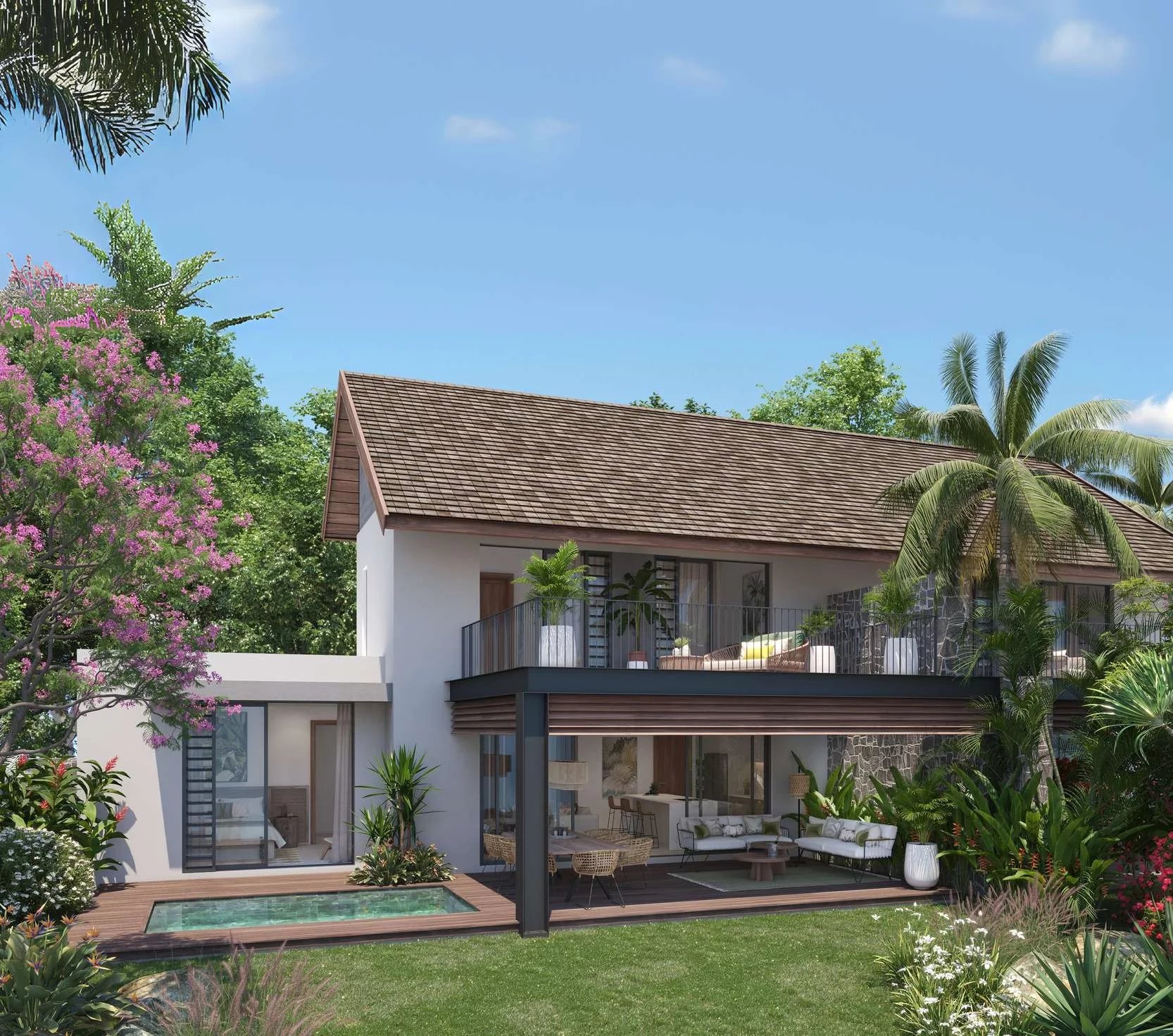 Townhouse / Duplex of 3 bedrooms for sale in Beau Champ, east, Mauritius – LexpressProperty.com | 781844 | Ref01