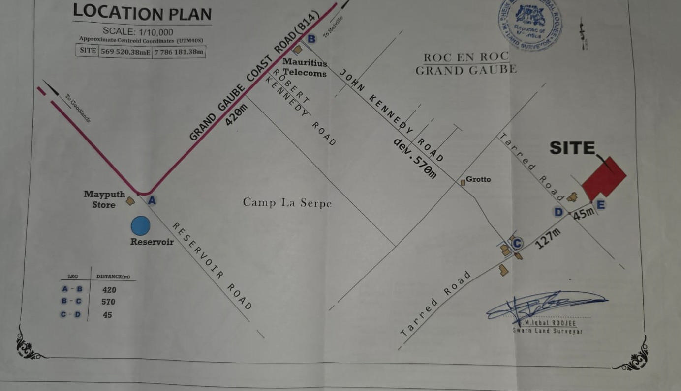 Residential land of 2839 m2 for sale in Roche Terre, north, Mauritius – LexpressProperty.com | 785930 | Ref01