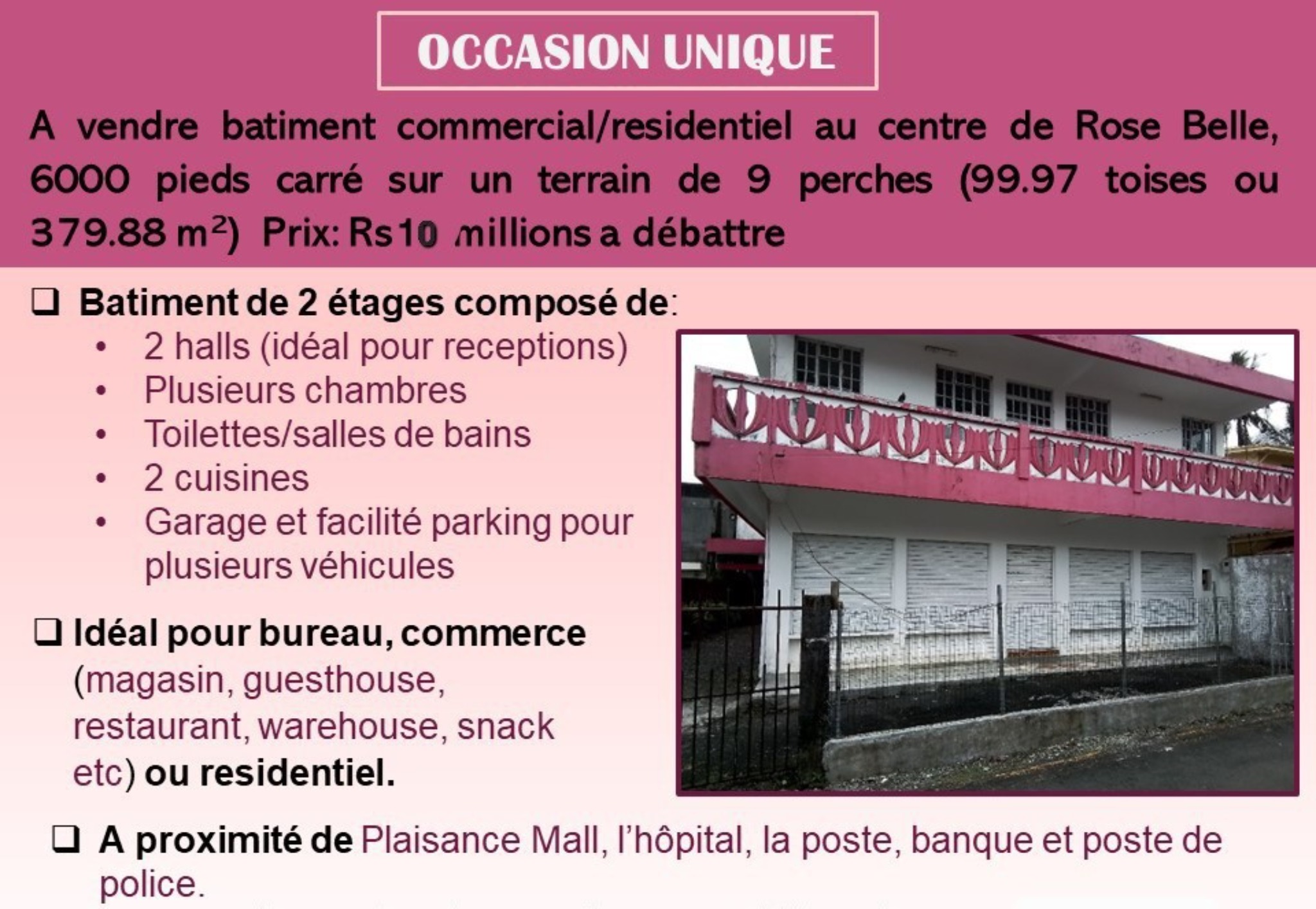 Warehouse for sale in Rose Belle, south, Mauritius – LexpressProperty.com | 404773 | Ref01