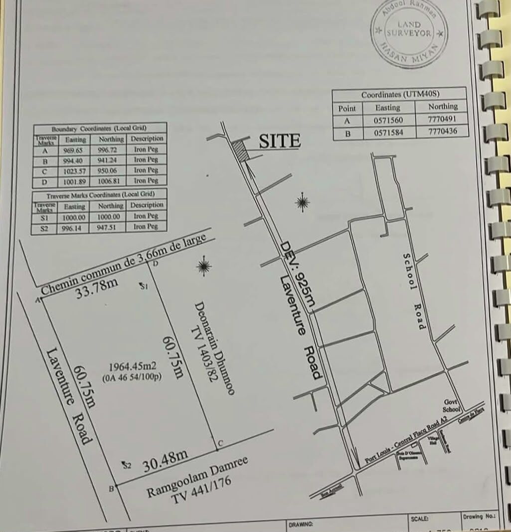 Agricultural land of 1964 m2 for sale in L'Aventure, east, Mauritius – LexpressProperty.com | 819158 | Ref01