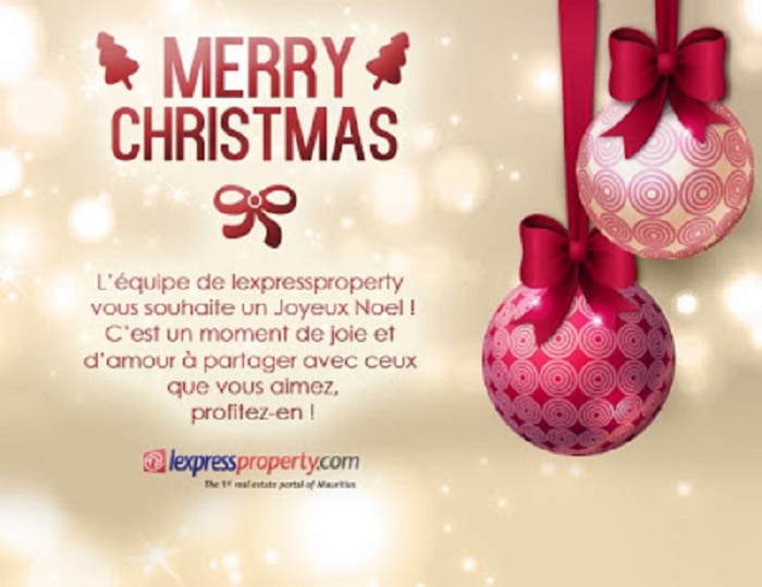 Toute l'équipe de lexpressproperty.com vous souhaite un Joyeux Noël !!! 