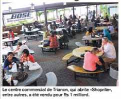 Trianon Shopping Park vendu à un Malgache 