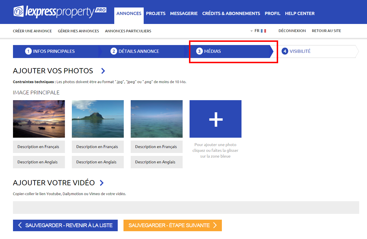 4. Médias - Photos et vidéos 