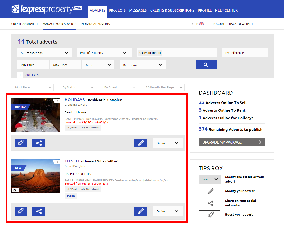 4. Adverts Display